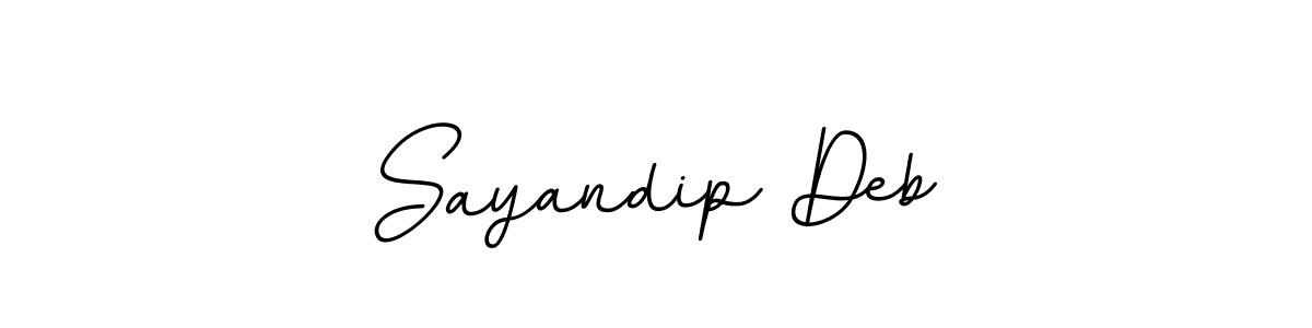 How to make Sayandip Deb name signature. Use BallpointsItalic-DORy9 style for creating short signs online. This is the latest handwritten sign. Sayandip Deb signature style 11 images and pictures png