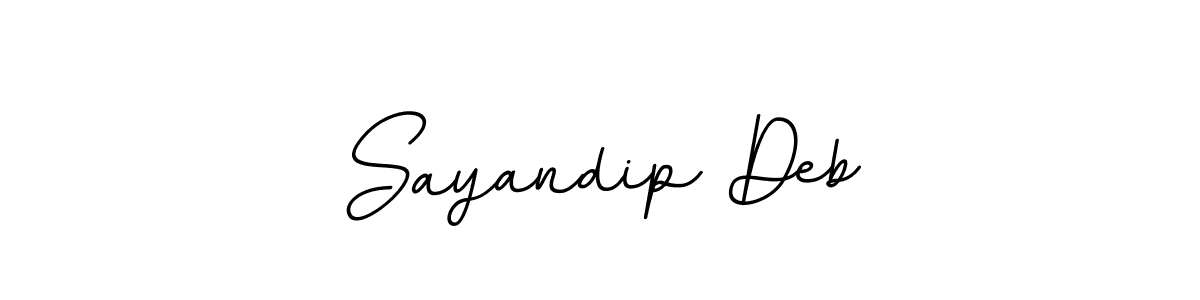 How to make Sayandip Deb name signature. Use BallpointsItalic-DORy9 style for creating short signs online. This is the latest handwritten sign. Sayandip Deb signature style 11 images and pictures png