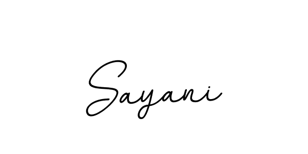 Design your own signature with our free online signature maker. With this signature software, you can create a handwritten (BallpointsItalic-DORy9) signature for name Sayani. Sayani signature style 11 images and pictures png