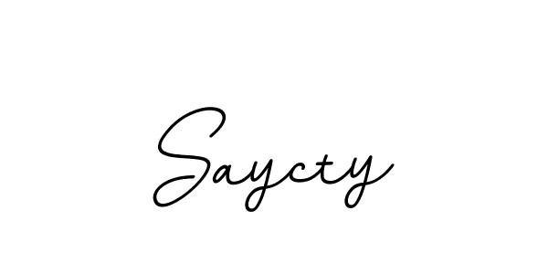 Saycty stylish signature style. Best Handwritten Sign (BallpointsItalic-DORy9) for my name. Handwritten Signature Collection Ideas for my name Saycty. Saycty signature style 11 images and pictures png