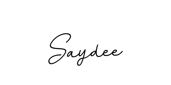 Use a signature maker to create a handwritten signature online. With this signature software, you can design (BallpointsItalic-DORy9) your own signature for name Saydee. Saydee signature style 11 images and pictures png