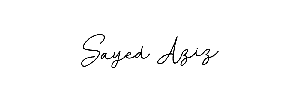 How to make Sayed Aziz name signature. Use BallpointsItalic-DORy9 style for creating short signs online. This is the latest handwritten sign. Sayed Aziz signature style 11 images and pictures png