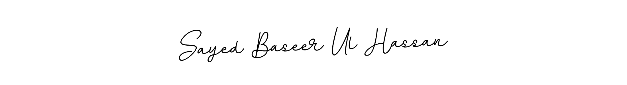 This is the best signature style for the Sayed Baseer Ul Hassan name. Also you like these signature font (BallpointsItalic-DORy9). Mix name signature. Sayed Baseer Ul Hassan signature style 11 images and pictures png