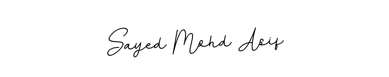Design your own signature with our free online signature maker. With this signature software, you can create a handwritten (BallpointsItalic-DORy9) signature for name Sayed Mohd Asif. Sayed Mohd Asif signature style 11 images and pictures png