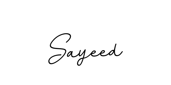 Use a signature maker to create a handwritten signature online. With this signature software, you can design (BallpointsItalic-DORy9) your own signature for name Sayeed. Sayeed signature style 11 images and pictures png