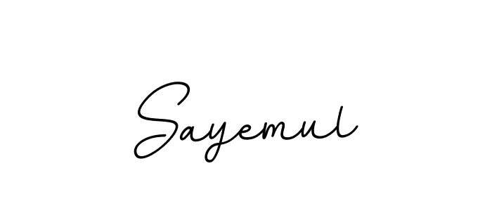 Create a beautiful signature design for name Sayemul. With this signature (BallpointsItalic-DORy9) fonts, you can make a handwritten signature for free. Sayemul signature style 11 images and pictures png