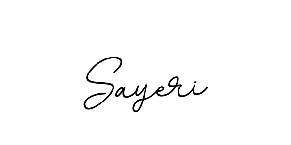 Use a signature maker to create a handwritten signature online. With this signature software, you can design (BallpointsItalic-DORy9) your own signature for name Sayeri. Sayeri signature style 11 images and pictures png