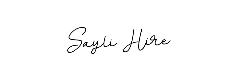 Create a beautiful signature design for name Sayli Hire. With this signature (BallpointsItalic-DORy9) fonts, you can make a handwritten signature for free. Sayli Hire signature style 11 images and pictures png
