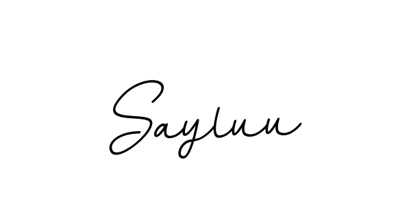 if you are searching for the best signature style for your name Sayluu. so please give up your signature search. here we have designed multiple signature styles  using BallpointsItalic-DORy9. Sayluu signature style 11 images and pictures png