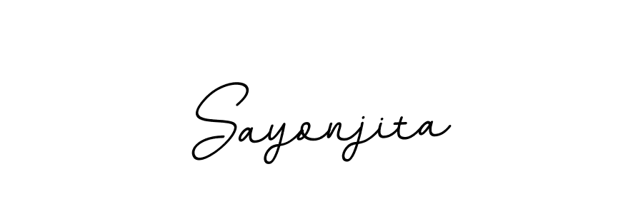 How to make Sayonjita name signature. Use BallpointsItalic-DORy9 style for creating short signs online. This is the latest handwritten sign. Sayonjita signature style 11 images and pictures png