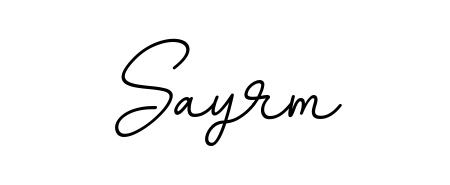 The BallpointsItalic-DORy9 signature style provides a bold statement for name Sayrm. Designed for business owners, executives, and leaders. Sayrm signature style 11 images and pictures png