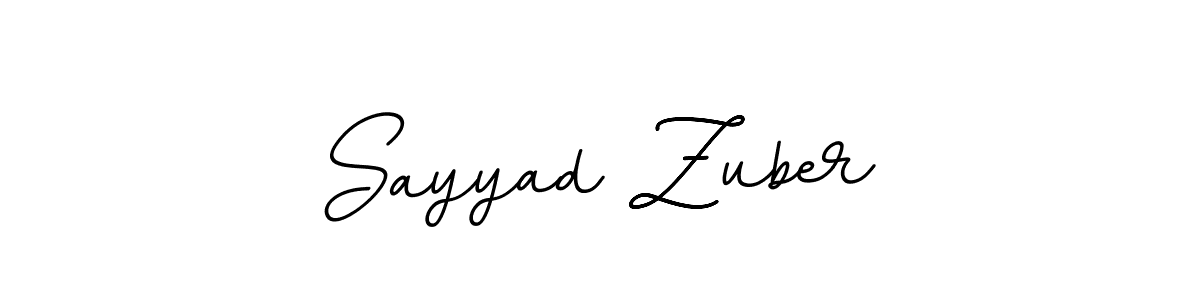 Make a beautiful signature design for name Sayyad Zuber. With this signature (BallpointsItalic-DORy9) style, you can create a handwritten signature for free. Sayyad Zuber signature style 11 images and pictures png