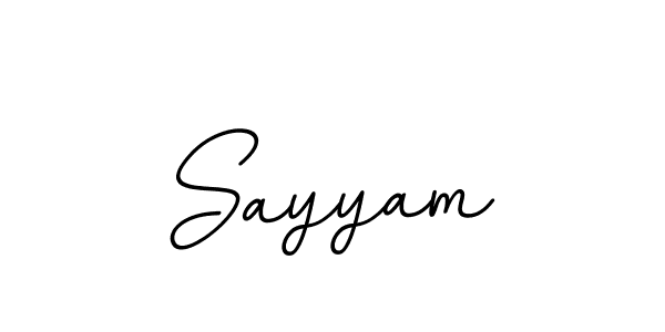 Create a beautiful signature design for name Sayyam. With this signature (BallpointsItalic-DORy9) fonts, you can make a handwritten signature for free. Sayyam signature style 11 images and pictures png