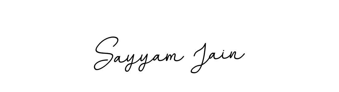 You should practise on your own different ways (BallpointsItalic-DORy9) to write your name (Sayyam Jain) in signature. don't let someone else do it for you. Sayyam Jain signature style 11 images and pictures png