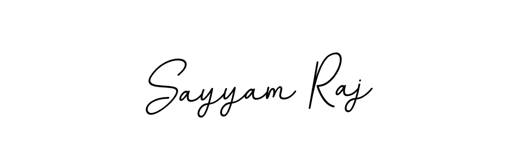 How to make Sayyam Raj name signature. Use BallpointsItalic-DORy9 style for creating short signs online. This is the latest handwritten sign. Sayyam Raj signature style 11 images and pictures png