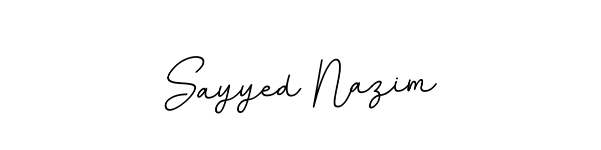 Create a beautiful signature design for name Sayyed Nazim. With this signature (BallpointsItalic-DORy9) fonts, you can make a handwritten signature for free. Sayyed Nazim signature style 11 images and pictures png