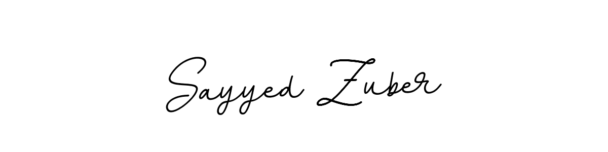 You should practise on your own different ways (BallpointsItalic-DORy9) to write your name (Sayyed Zuber) in signature. don't let someone else do it for you. Sayyed Zuber signature style 11 images and pictures png