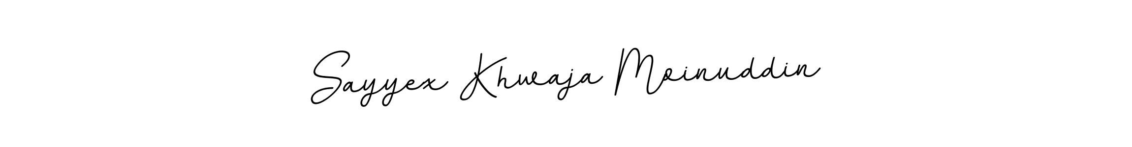 How to make Sayyex Khwaja Moinuddin name signature. Use BallpointsItalic-DORy9 style for creating short signs online. This is the latest handwritten sign. Sayyex Khwaja Moinuddin signature style 11 images and pictures png