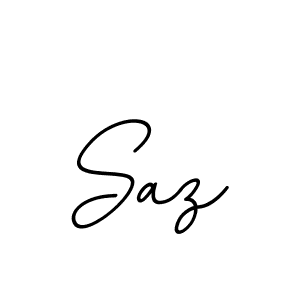 The best way (BallpointsItalic-DORy9) to make a short signature is to pick only two or three words in your name. The name Saz include a total of six letters. For converting this name. Saz signature style 11 images and pictures png