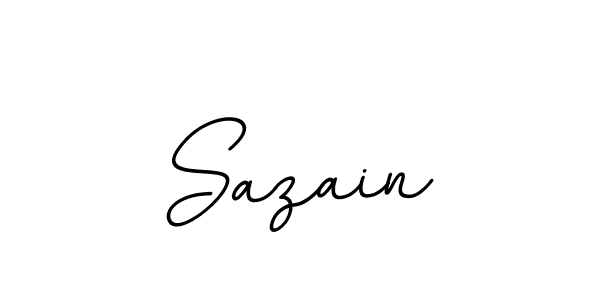 How to make Sazain name signature. Use BallpointsItalic-DORy9 style for creating short signs online. This is the latest handwritten sign. Sazain signature style 11 images and pictures png