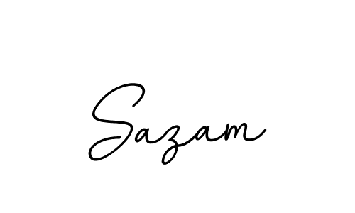 Make a beautiful signature design for name Sazam. With this signature (BallpointsItalic-DORy9) style, you can create a handwritten signature for free. Sazam signature style 11 images and pictures png