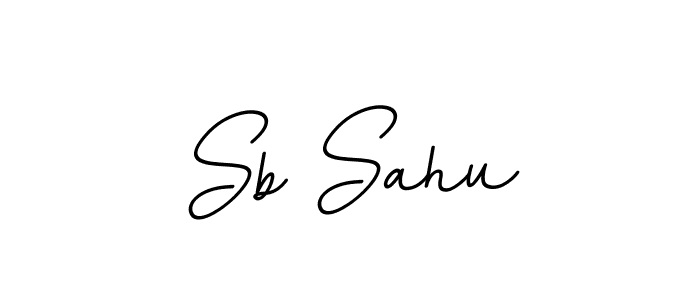 How to make Sb Sahu name signature. Use BallpointsItalic-DORy9 style for creating short signs online. This is the latest handwritten sign. Sb Sahu signature style 11 images and pictures png