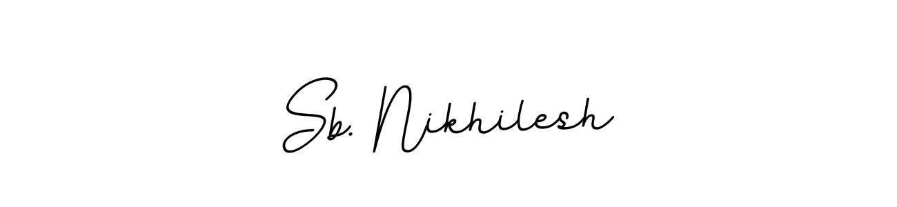 Create a beautiful signature design for name Sb. Nikhilesh. With this signature (BallpointsItalic-DORy9) fonts, you can make a handwritten signature for free. Sb. Nikhilesh signature style 11 images and pictures png