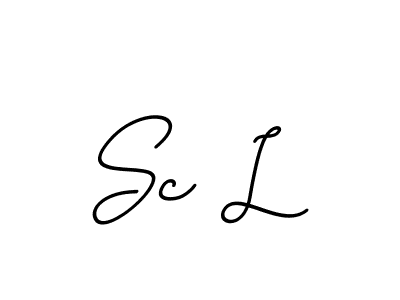 Sc L stylish signature style. Best Handwritten Sign (BallpointsItalic-DORy9) for my name. Handwritten Signature Collection Ideas for my name Sc L. Sc L signature style 11 images and pictures png