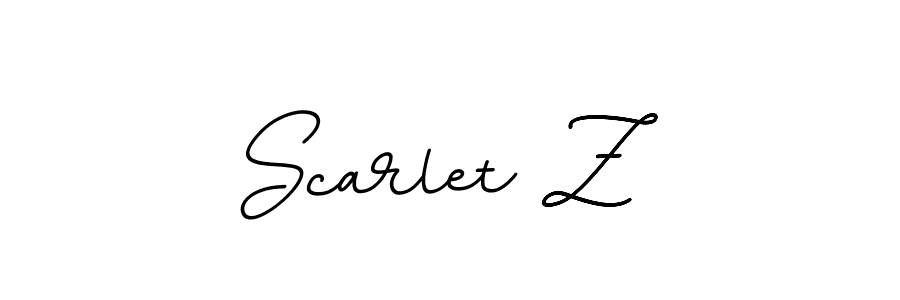 How to make Scarlet Z name signature. Use BallpointsItalic-DORy9 style for creating short signs online. This is the latest handwritten sign. Scarlet Z signature style 11 images and pictures png