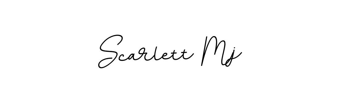 How to make Scarlett Mj name signature. Use BallpointsItalic-DORy9 style for creating short signs online. This is the latest handwritten sign. Scarlett Mj signature style 11 images and pictures png