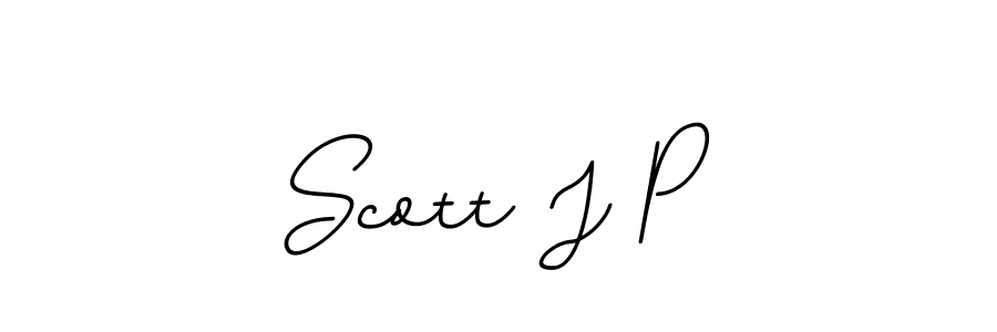 Use a signature maker to create a handwritten signature online. With this signature software, you can design (BallpointsItalic-DORy9) your own signature for name Scott J P. Scott J P signature style 11 images and pictures png