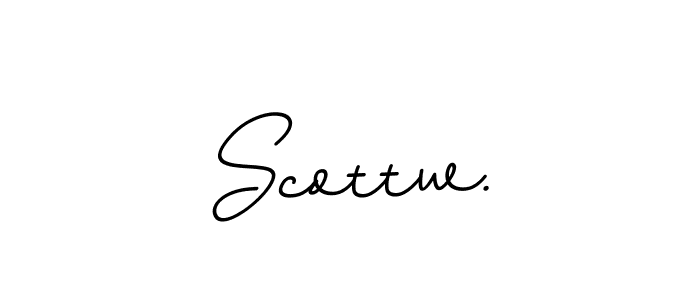 This is the best signature style for the Scottw. name. Also you like these signature font (BallpointsItalic-DORy9). Mix name signature. Scottw. signature style 11 images and pictures png