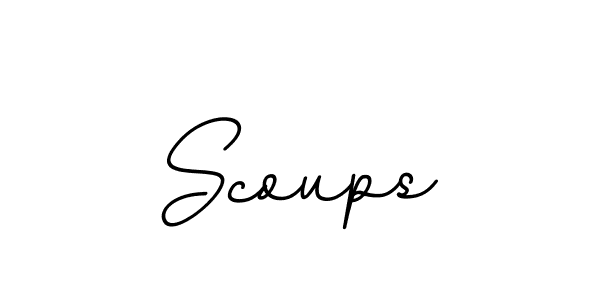 Design your own signature with our free online signature maker. With this signature software, you can create a handwritten (BallpointsItalic-DORy9) signature for name Scoups. Scoups signature style 11 images and pictures png