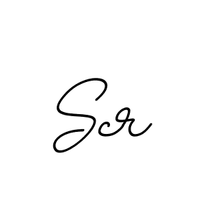 Use a signature maker to create a handwritten signature online. With this signature software, you can design (BallpointsItalic-DORy9) your own signature for name Scr. Scr signature style 11 images and pictures png