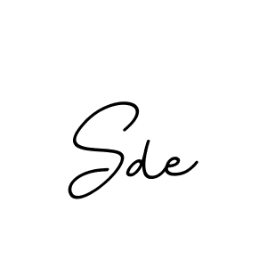 Create a beautiful signature design for name Sde. With this signature (BallpointsItalic-DORy9) fonts, you can make a handwritten signature for free. Sde signature style 11 images and pictures png