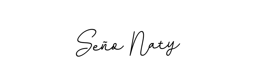 Make a beautiful signature design for name Seño Naty. With this signature (BallpointsItalic-DORy9) style, you can create a handwritten signature for free. Seño Naty signature style 11 images and pictures png