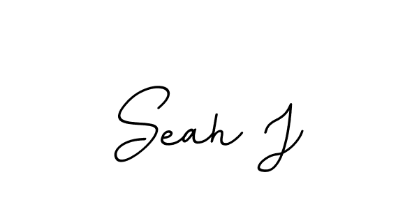 Use a signature maker to create a handwritten signature online. With this signature software, you can design (BallpointsItalic-DORy9) your own signature for name Seah J. Seah J signature style 11 images and pictures png