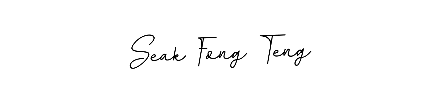 How to make Seak Fong Teng name signature. Use BallpointsItalic-DORy9 style for creating short signs online. This is the latest handwritten sign. Seak Fong Teng signature style 11 images and pictures png