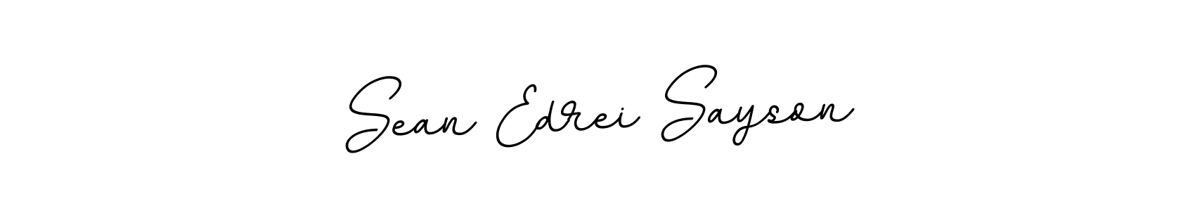 How to Draw Sean Edrei Sayson signature style? BallpointsItalic-DORy9 is a latest design signature styles for name Sean Edrei Sayson. Sean Edrei Sayson signature style 11 images and pictures png