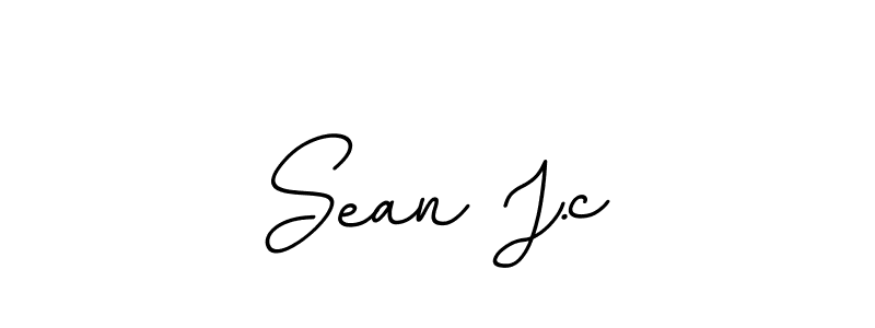 How to make Sean J.c name signature. Use BallpointsItalic-DORy9 style for creating short signs online. This is the latest handwritten sign. Sean J.c signature style 11 images and pictures png
