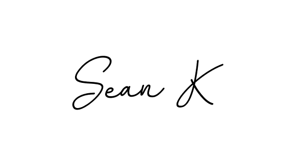 You should practise on your own different ways (BallpointsItalic-DORy9) to write your name (Sean K) in signature. don't let someone else do it for you. Sean K signature style 11 images and pictures png