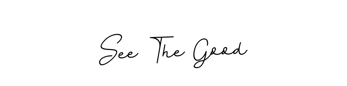 Design your own signature with our free online signature maker. With this signature software, you can create a handwritten (BallpointsItalic-DORy9) signature for name See The Good. See The Good signature style 11 images and pictures png