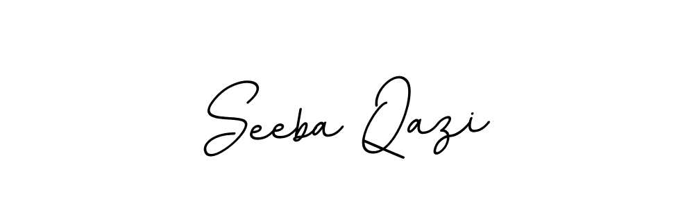 How to make Seeba Qazi name signature. Use BallpointsItalic-DORy9 style for creating short signs online. This is the latest handwritten sign. Seeba Qazi signature style 11 images and pictures png
