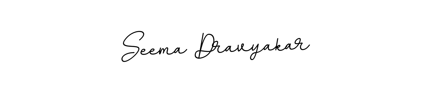 The best way (BallpointsItalic-DORy9) to make a short signature is to pick only two or three words in your name. The name Seema Dravyakar include a total of six letters. For converting this name. Seema Dravyakar signature style 11 images and pictures png