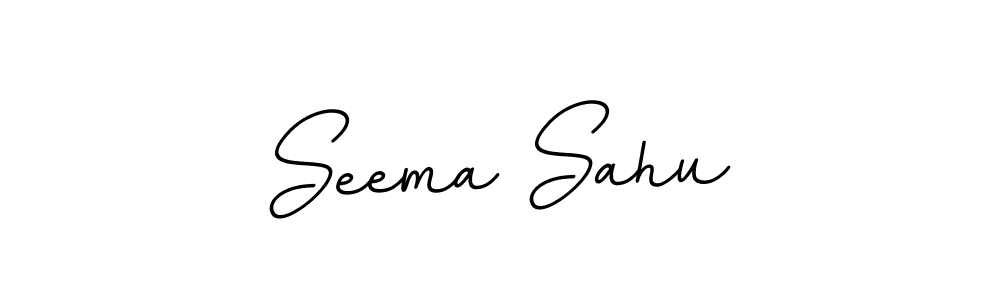 Make a beautiful signature design for name Seema Sahu. With this signature (BallpointsItalic-DORy9) style, you can create a handwritten signature for free. Seema Sahu signature style 11 images and pictures png