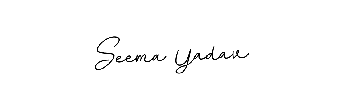 Use a signature maker to create a handwritten signature online. With this signature software, you can design (BallpointsItalic-DORy9) your own signature for name Seema Yadav. Seema Yadav signature style 11 images and pictures png