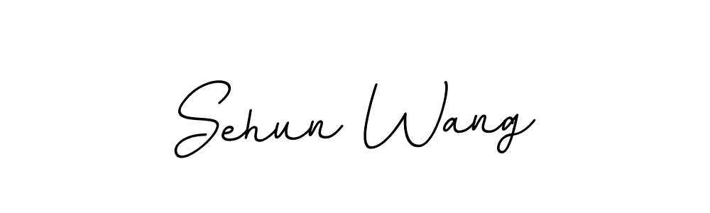 The best way (BallpointsItalic-DORy9) to make a short signature is to pick only two or three words in your name. The name Sehun Wang include a total of six letters. For converting this name. Sehun Wang signature style 11 images and pictures png