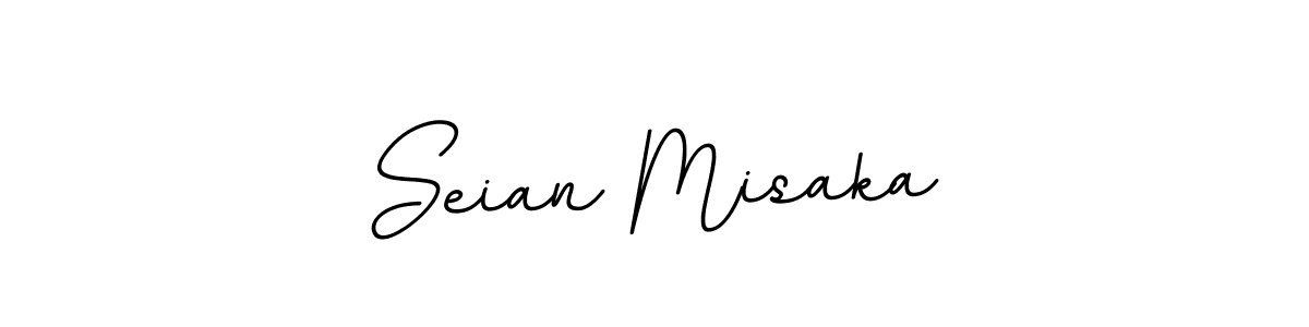 How to make Seian Misaka name signature. Use BallpointsItalic-DORy9 style for creating short signs online. This is the latest handwritten sign. Seian Misaka signature style 11 images and pictures png