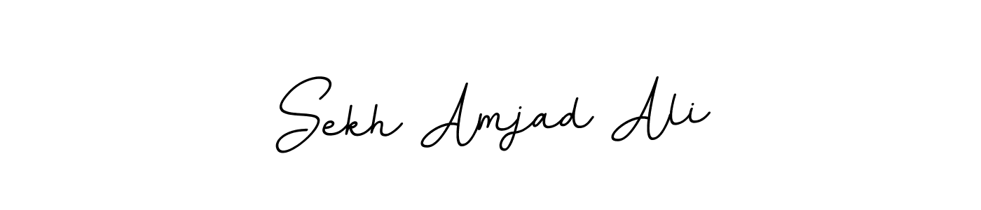 The best way (BallpointsItalic-DORy9) to make a short signature is to pick only two or three words in your name. The name Sekh Amjad Ali include a total of six letters. For converting this name. Sekh Amjad Ali signature style 11 images and pictures png