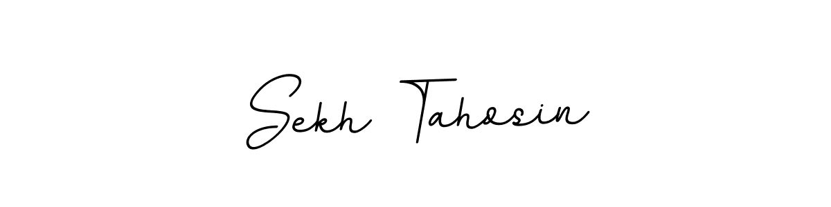 How to make Sekh Tahosin name signature. Use BallpointsItalic-DORy9 style for creating short signs online. This is the latest handwritten sign. Sekh Tahosin signature style 11 images and pictures png